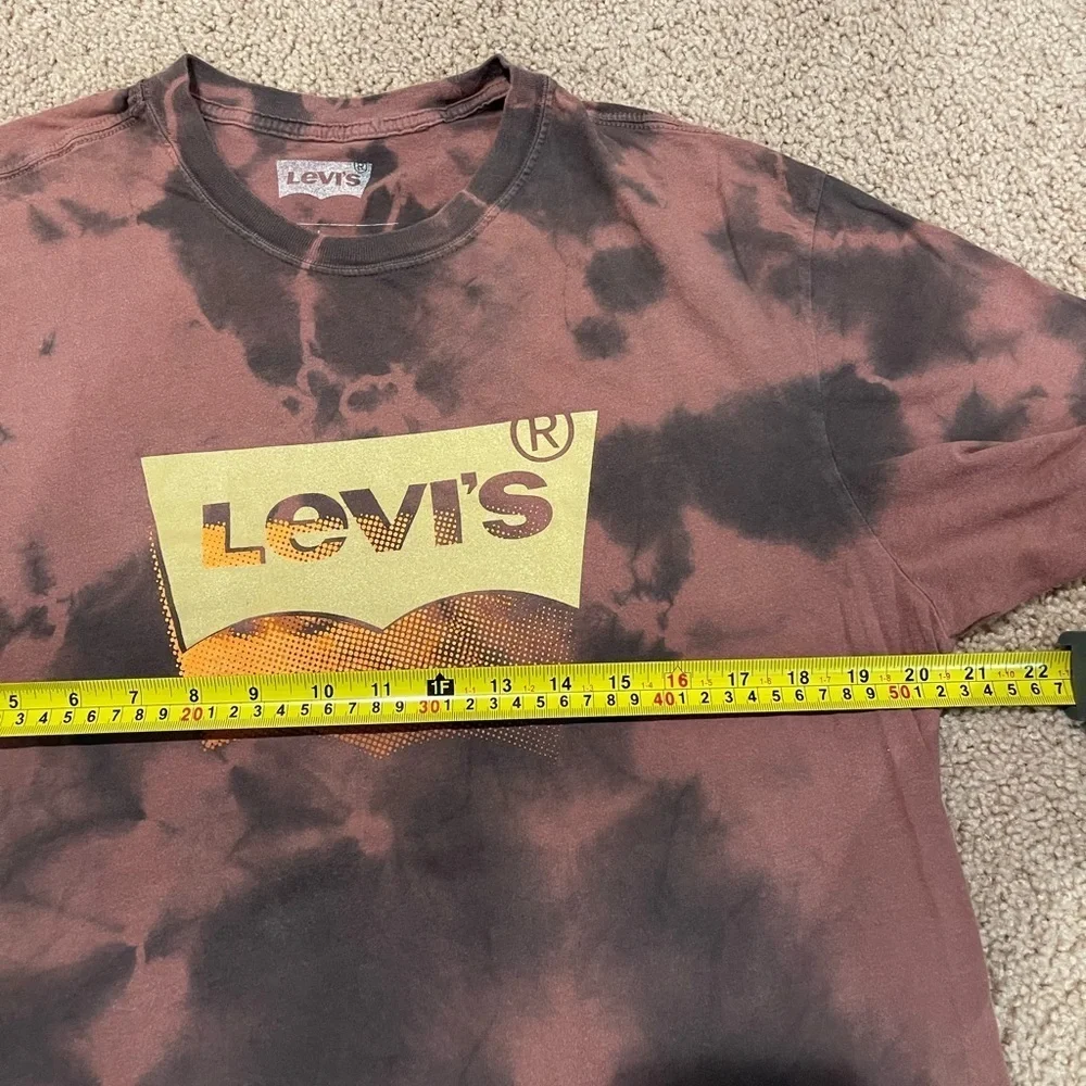 LEVI'S Rust Dust Brown CrewNeck Tie Dye Shirt